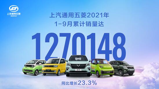 中国五菱1-9月销量达1270148台!